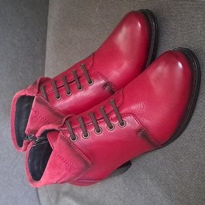 Red Farah Booties by Eric Michael's
